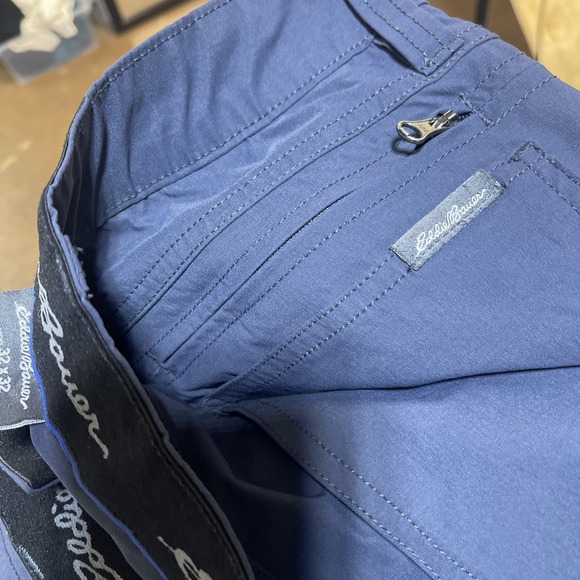 Men's Nylon Stretch Water Repellent Pants 32x32‎ Eddie Bauer Blue Outdoor Golf - Picture 4 of 12